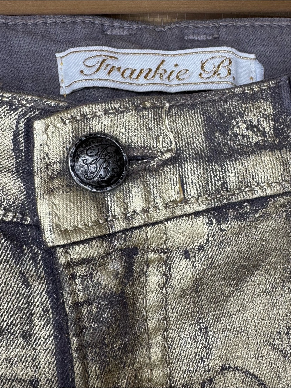 Frankie B Gold Wax Skinny Jeans - Picture 4 of 16